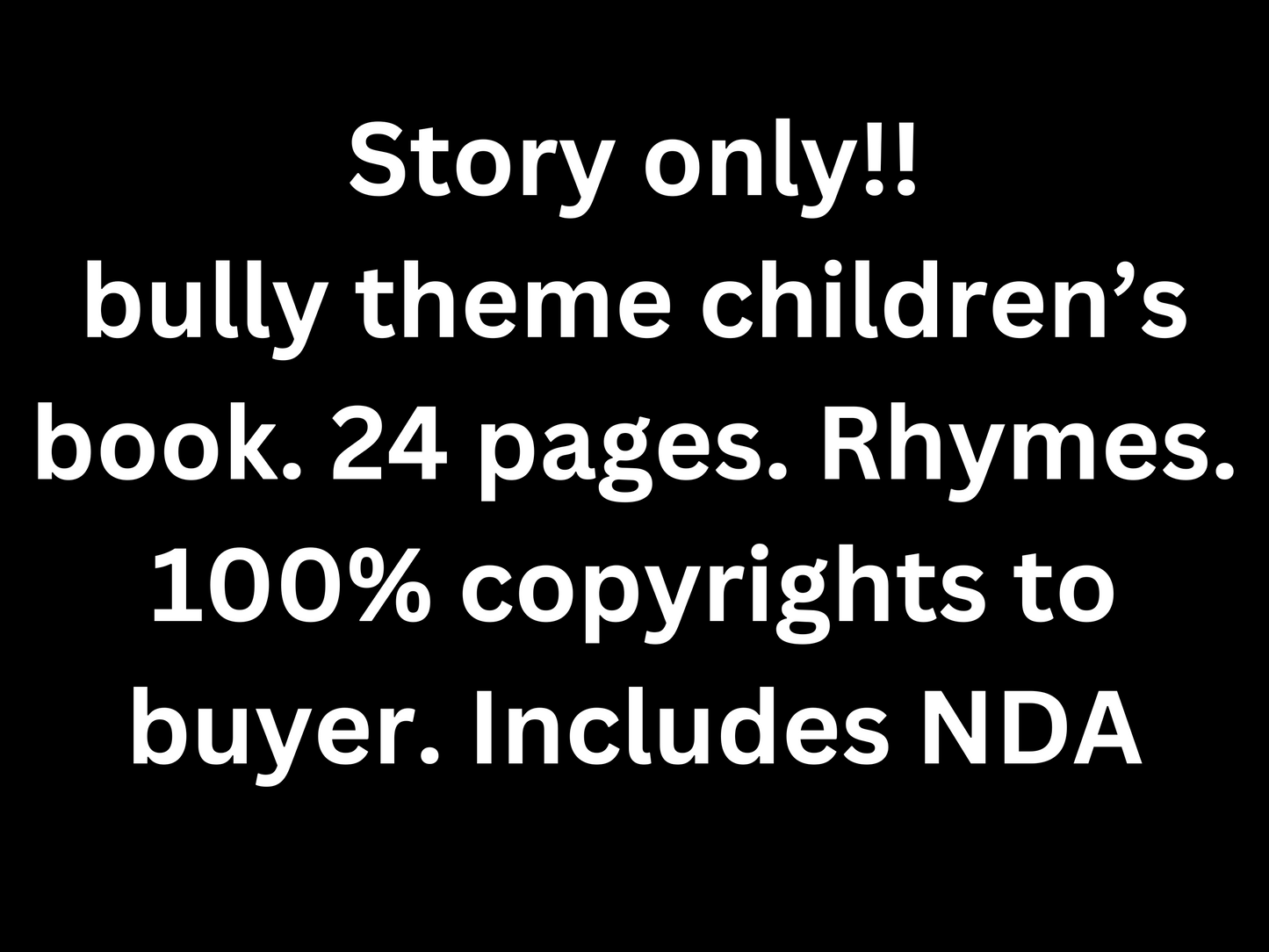 Prewritten Bully Book #1