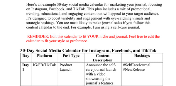 SELL MORE BOOKS/JOURNALS- 30 DAY MARKETING PLAN (DONE FOR YOU)
