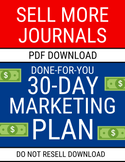 SELL MORE BOOKS/JOURNALS- 30 DAY MARKETING PLAN (DONE FOR YOU)