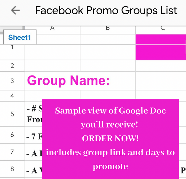 FACEBOOK GROUPS PROMO GUIDE