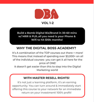 Become a Digital BOSS with DBA 1&2