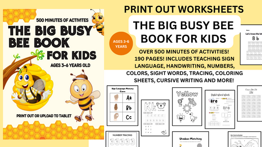 THE BIG BUSY BEE BOOK FOR KIDS Digital Download
