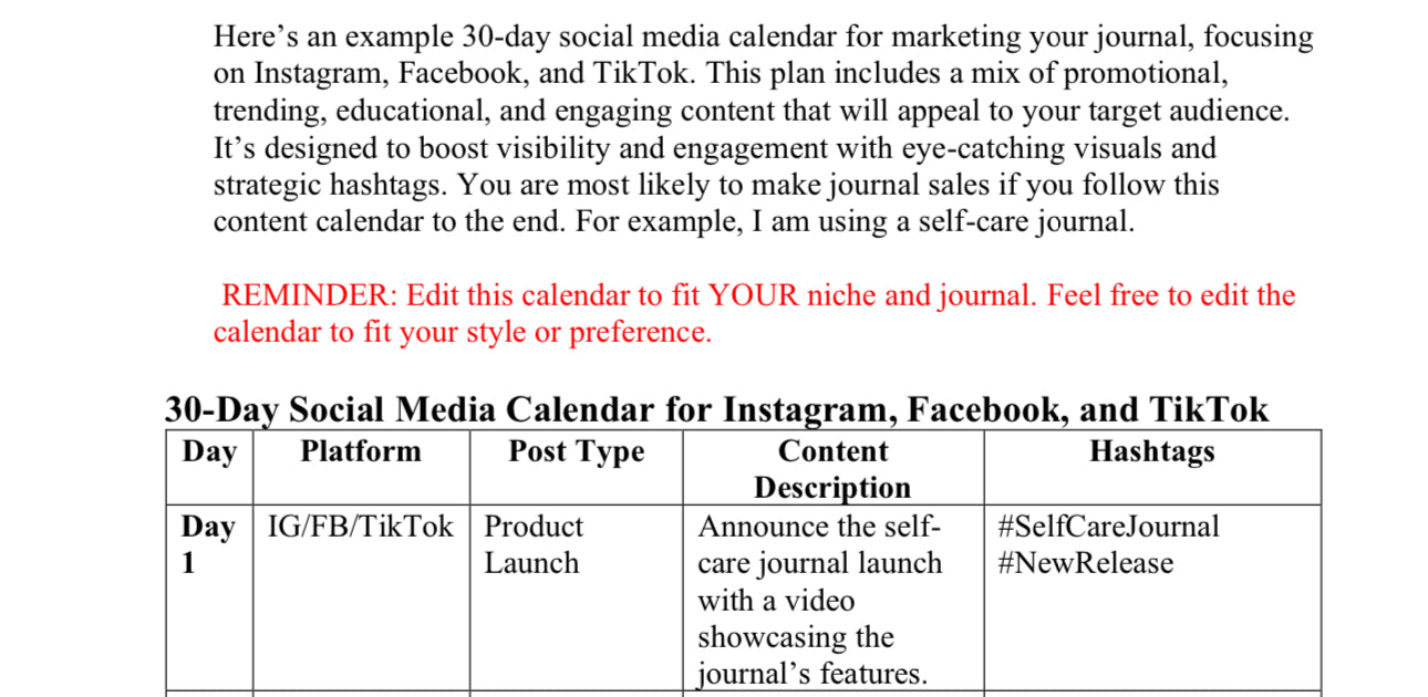SELL MORE BOOKS/JOURNALS- 30 DAY MARKETING PLAN (DONE FOR YOU)