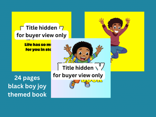 Black Boy  Prewritten Childrens book with Premade Illustrations
